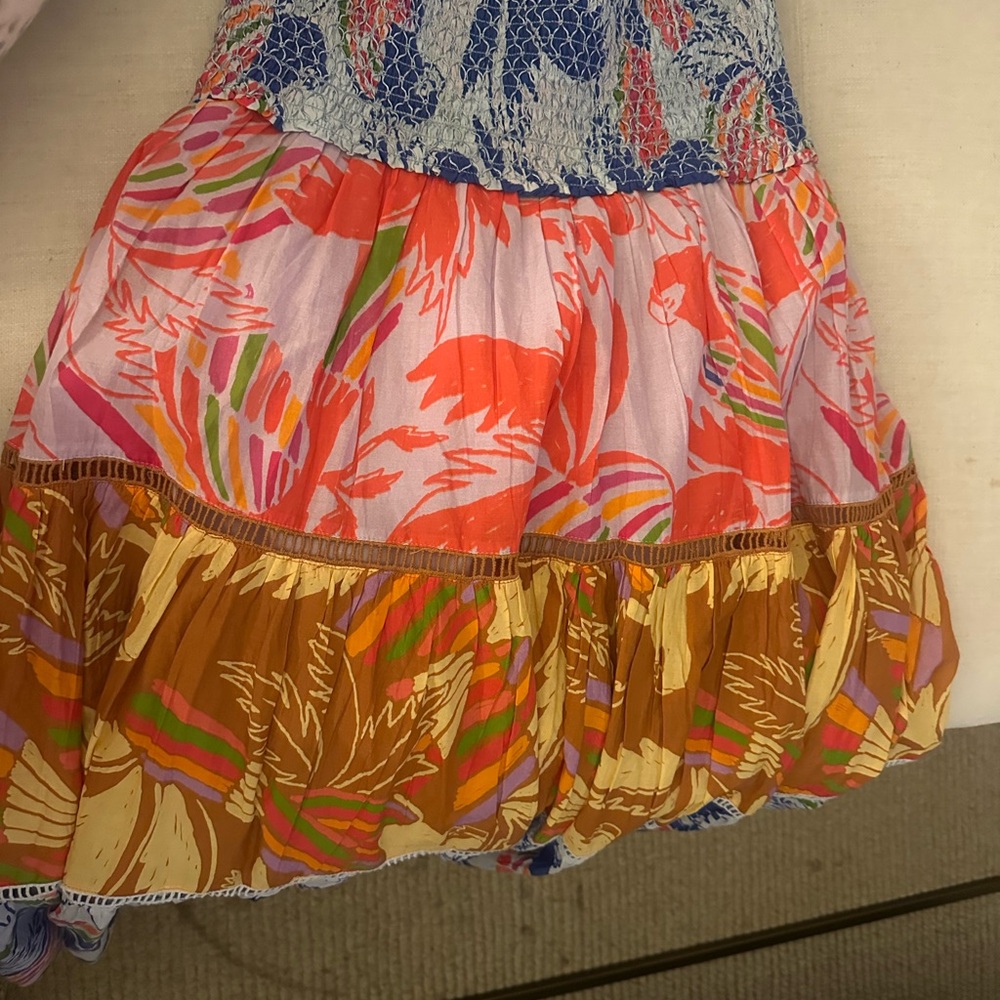 FARM Rio Maxi Bubble Skirt in Pink and Orange - Picture 7 of 9